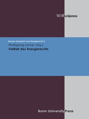 cover image of Vielfalt des Energierechts